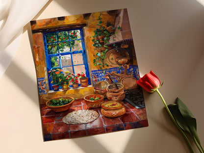 Affiche Cuisine Mexicaine Colorée – Art Mural Gourmand Authentique
