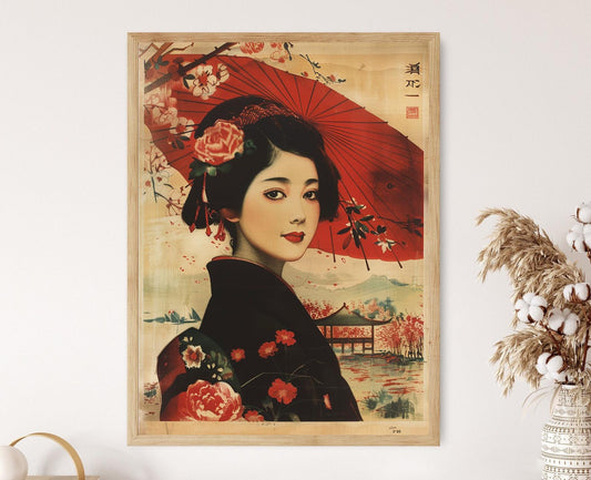 Affiche Vintage Japonaise – Poster Art Rétro, Décor Éclectique