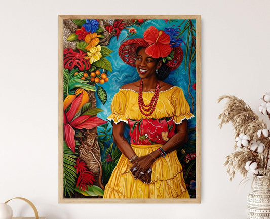 Affiche Jamaïque – Impression Art Déco Tropicale Éclatante