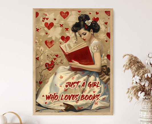 Affiche Vintage pour Amoureux des Livres – Décor de Bibliothèque Littéraire