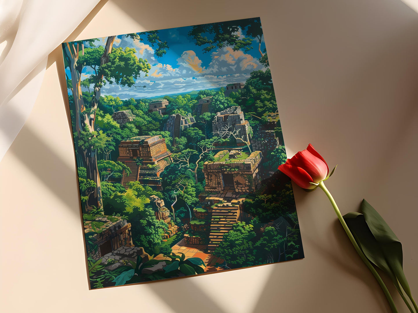 Affiche Joya de Cerén – Poster Art Équatorien des Mayas et Artefacts