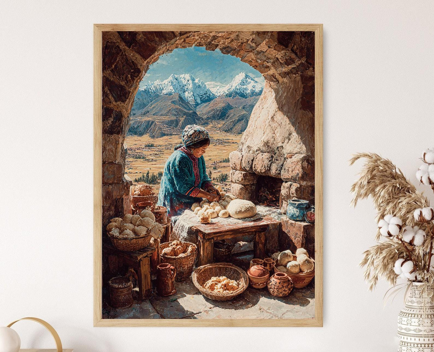 Affiche Empanade Sacrée – Art de Grand-mère Péruvienne à Table