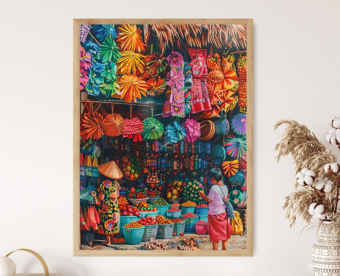 Affiche Village Filippin Charmant – Poster Illustration Artistique pour Décor