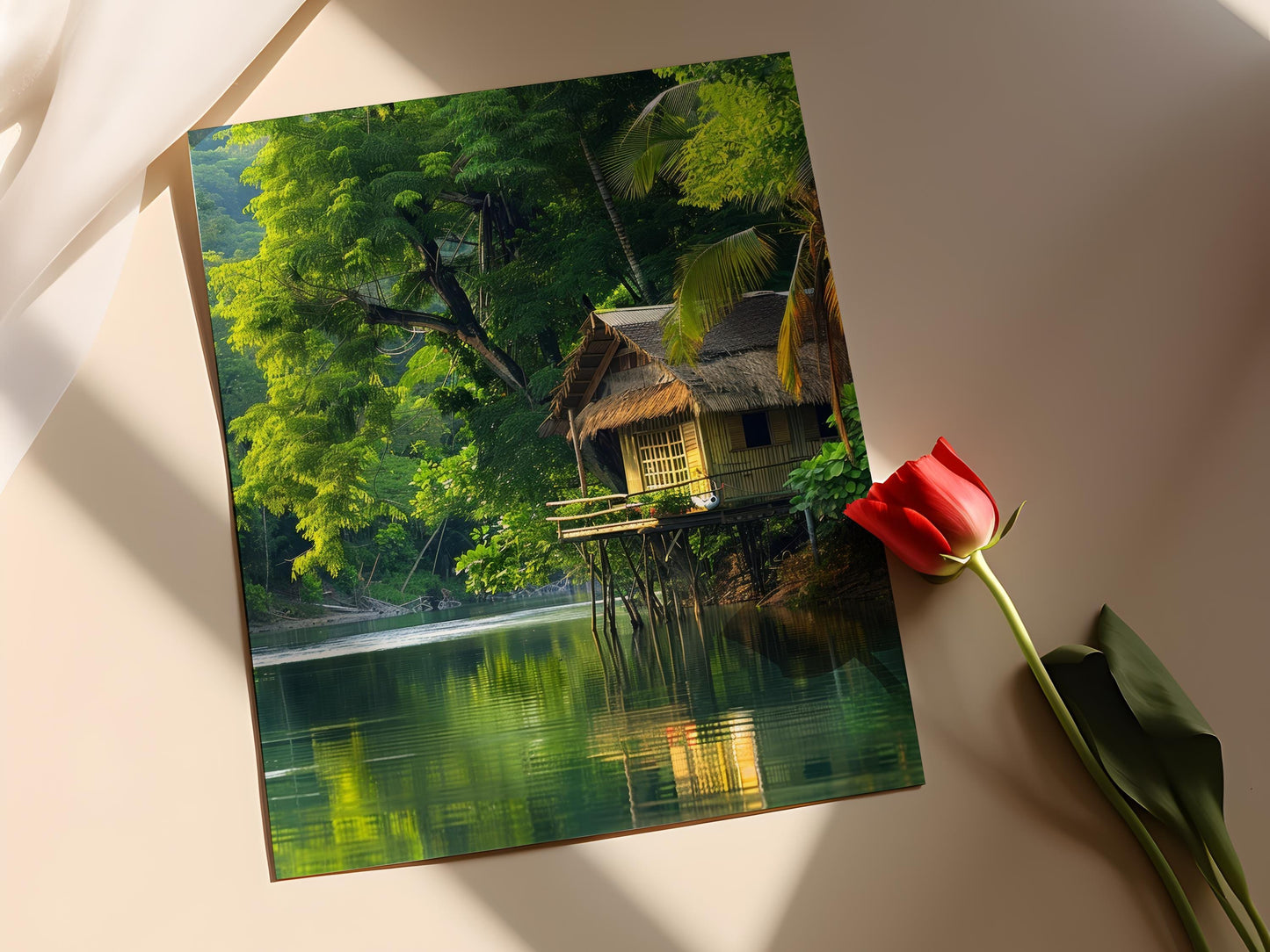 Affiche Bahay Kubo – Impression Artisanale Colorée et Vibrante