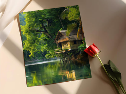 Affiche Bahay Kubo – Impression Artisanale Colorée et Vibrante