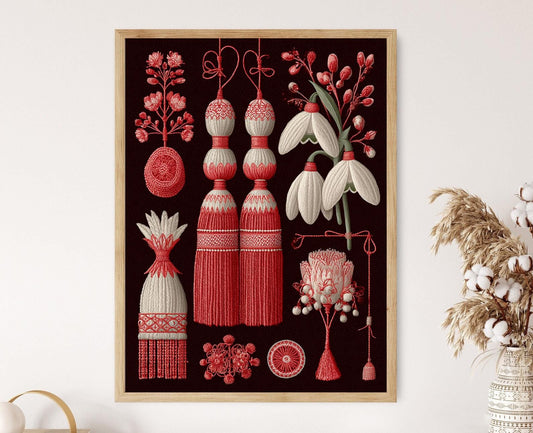 Affiche Martenitsa – Poster d'art sur les symboles folkloriques bulgares