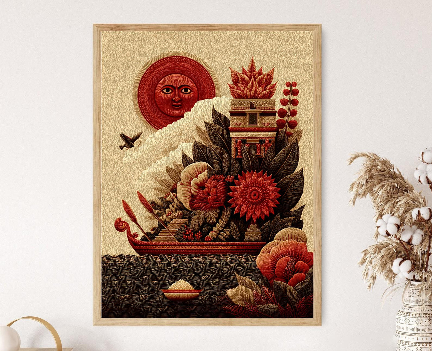 Affiche Onam – Poster Symboles Folkloriques et Art de Kerala