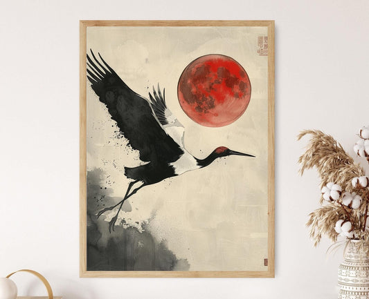 Affiche Oiseau Japonais et Fleurs – Poster Art Koson Ohara