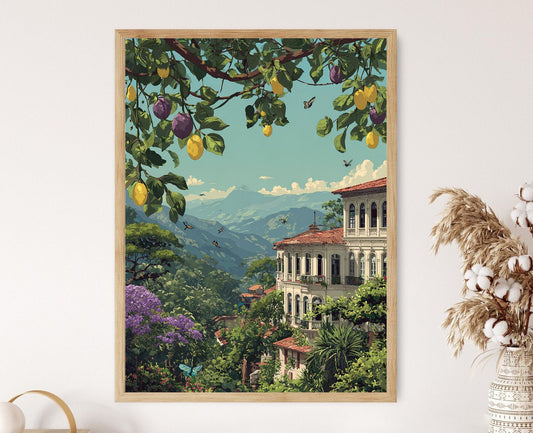 Affiche Verger de Passion Fruit – Art d'Impression Tropical Colombien