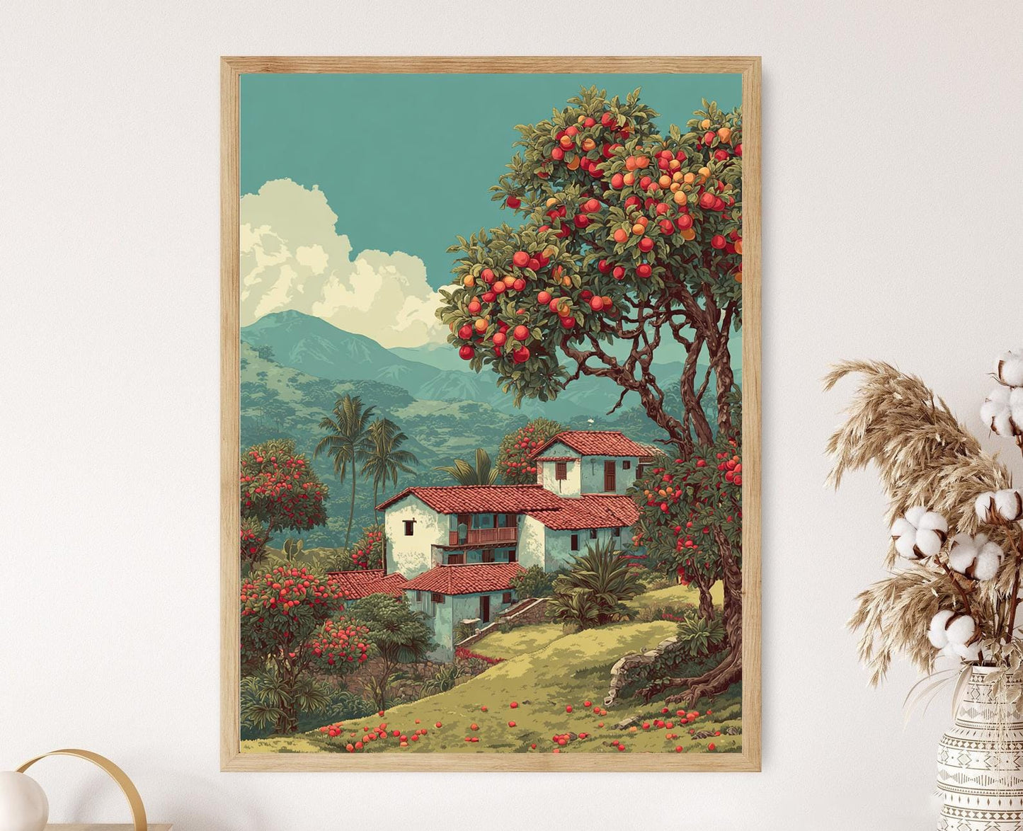 Affiche de Verger de Goyaves de Medellín – Art Imprimé de Fruits Colombiens