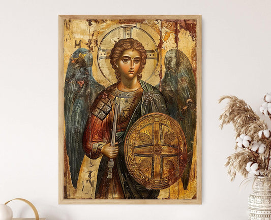 Affiche Icône Byzantine Authentique – Impression Artistique Inspirante