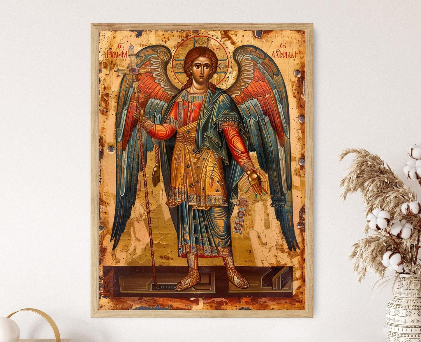 Affiche Art Icone Byzantine – Poster Élégant de Bénédiction Religieuse