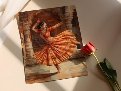 Affiche Danse Kathak – Illustration de la Danse Classique Indienne