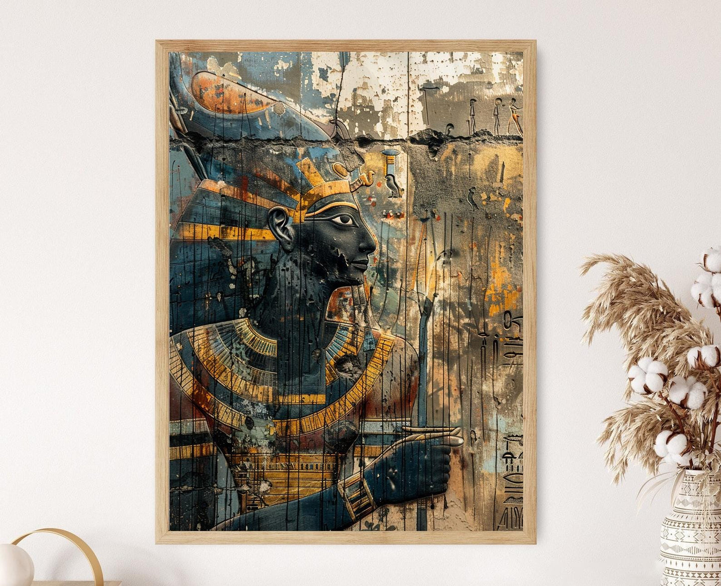 Affiche Mural du Nil Ancien - Art Égyptien Exquis - Idée Cadeau Accueil