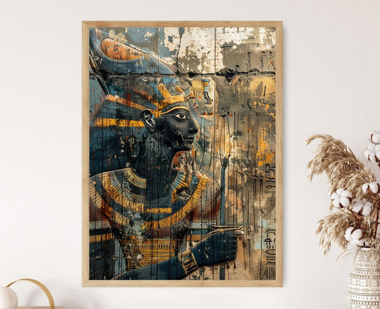 Affiche Mural du Nil Ancien - Art Égyptien Exquis - Idée Cadeau Accueil