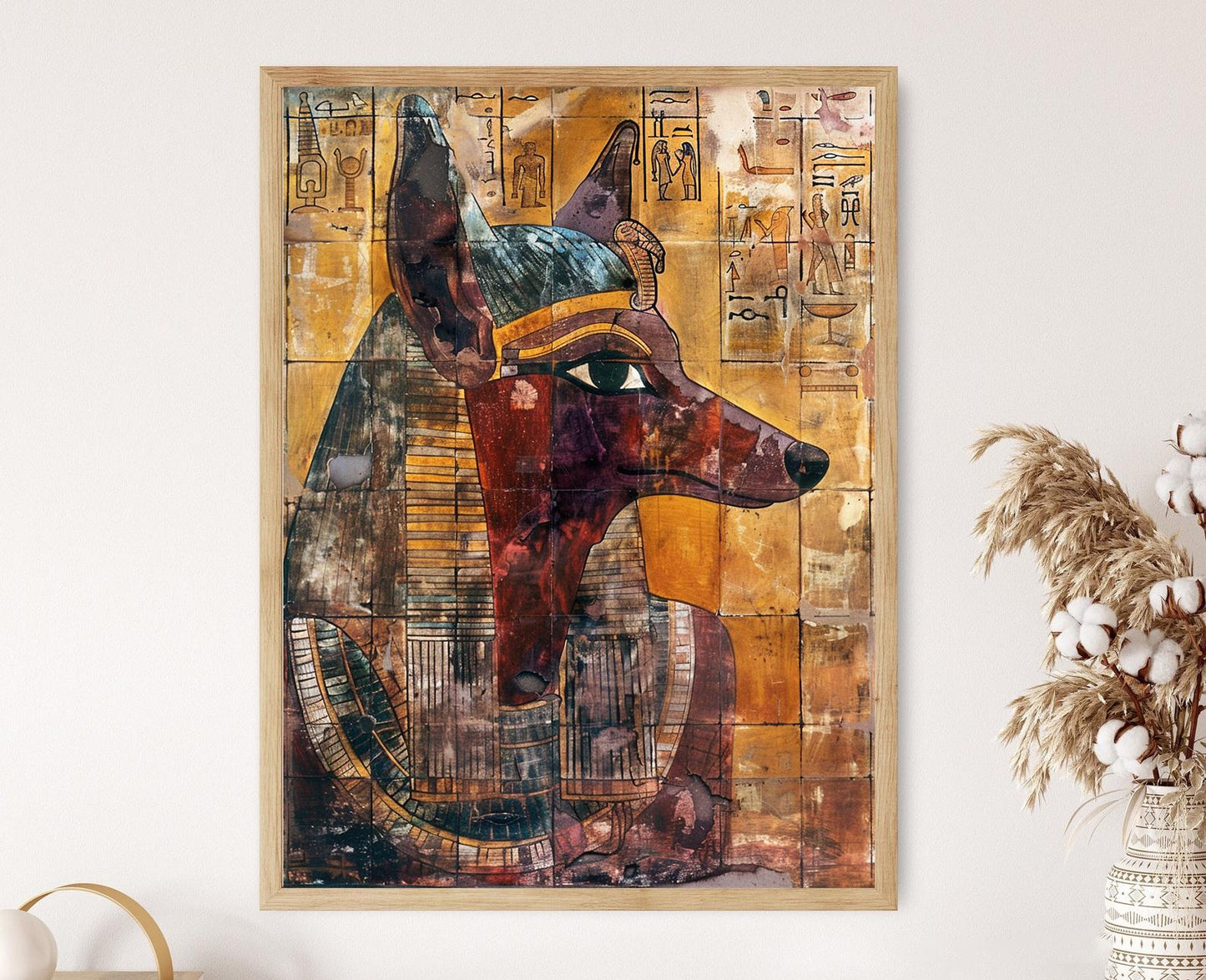 Affiche Anubis & Horus – Poster des Dieux Égyptiens Anciens