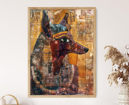 Affiche Anubis & Horus – Poster des Dieux Égyptiens Anciens