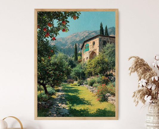 Affiche Verger de Pommes Tabriz – Poster Art Villa Qajar Iran