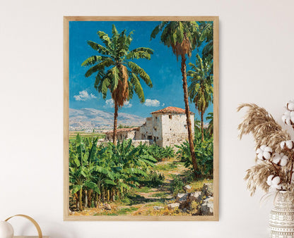 Affiche Banane de Jéricho – Poster Art de Ferme Tropicale Palestinienne