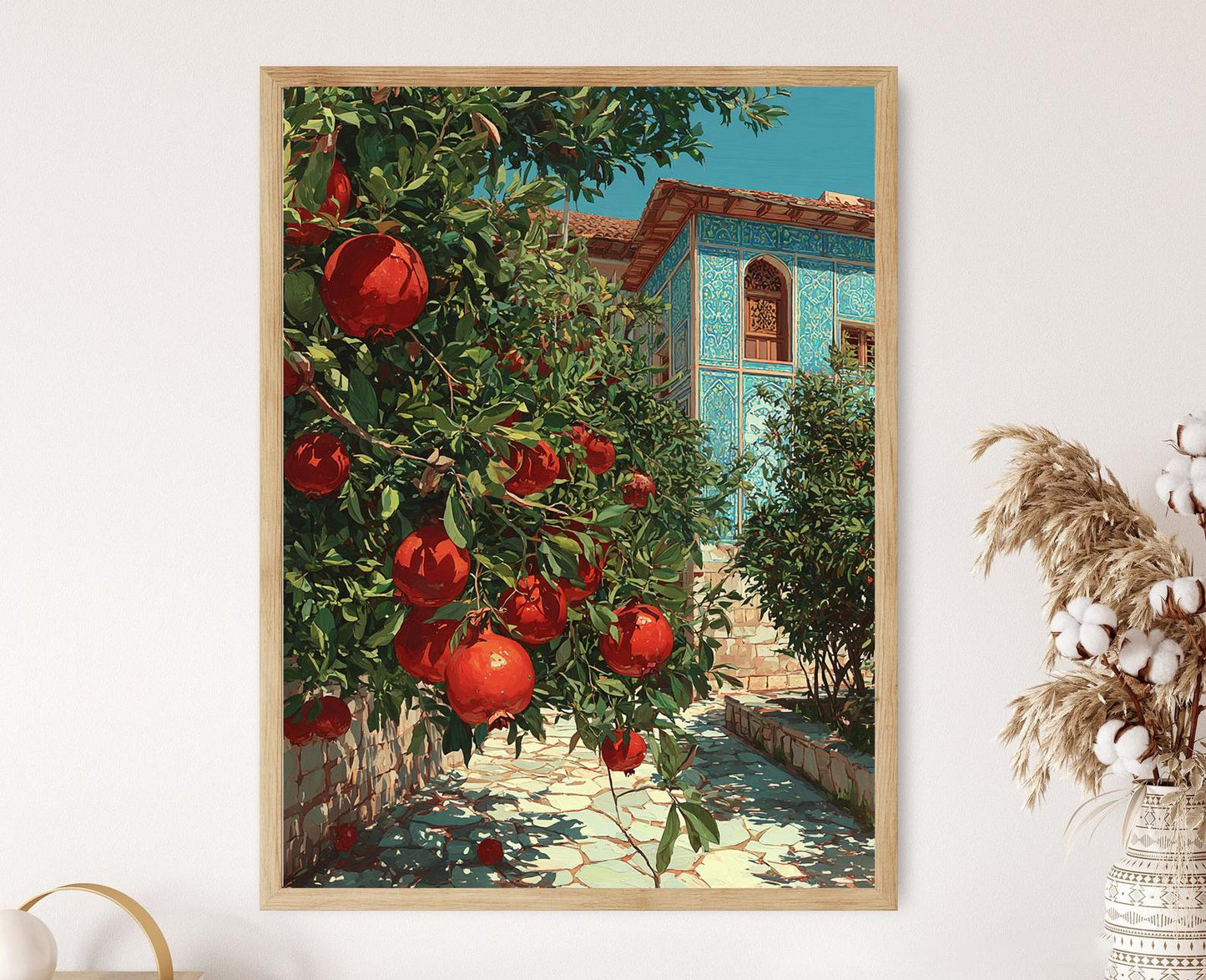 Affiche Verger de Grenadiers – Art de Ferme Iranienne en Vectoriel