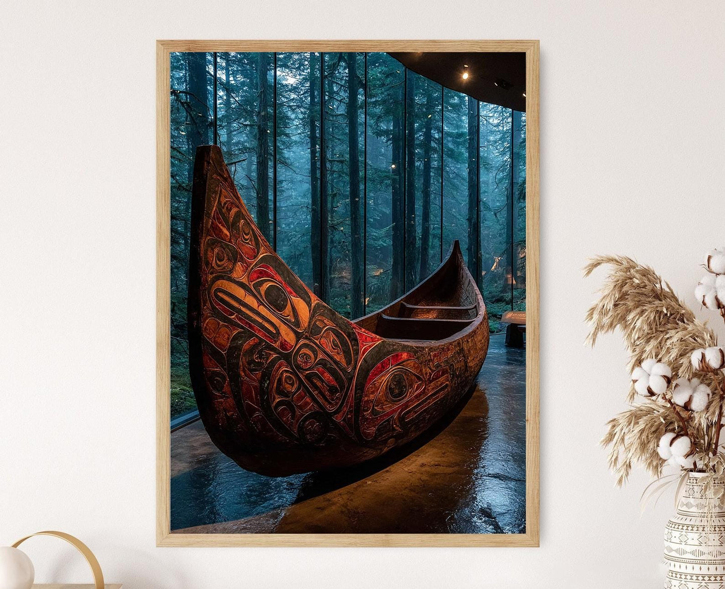 Affiche Sled Haida – Poster Art Autochtone du Nord-Ouest Pacifique