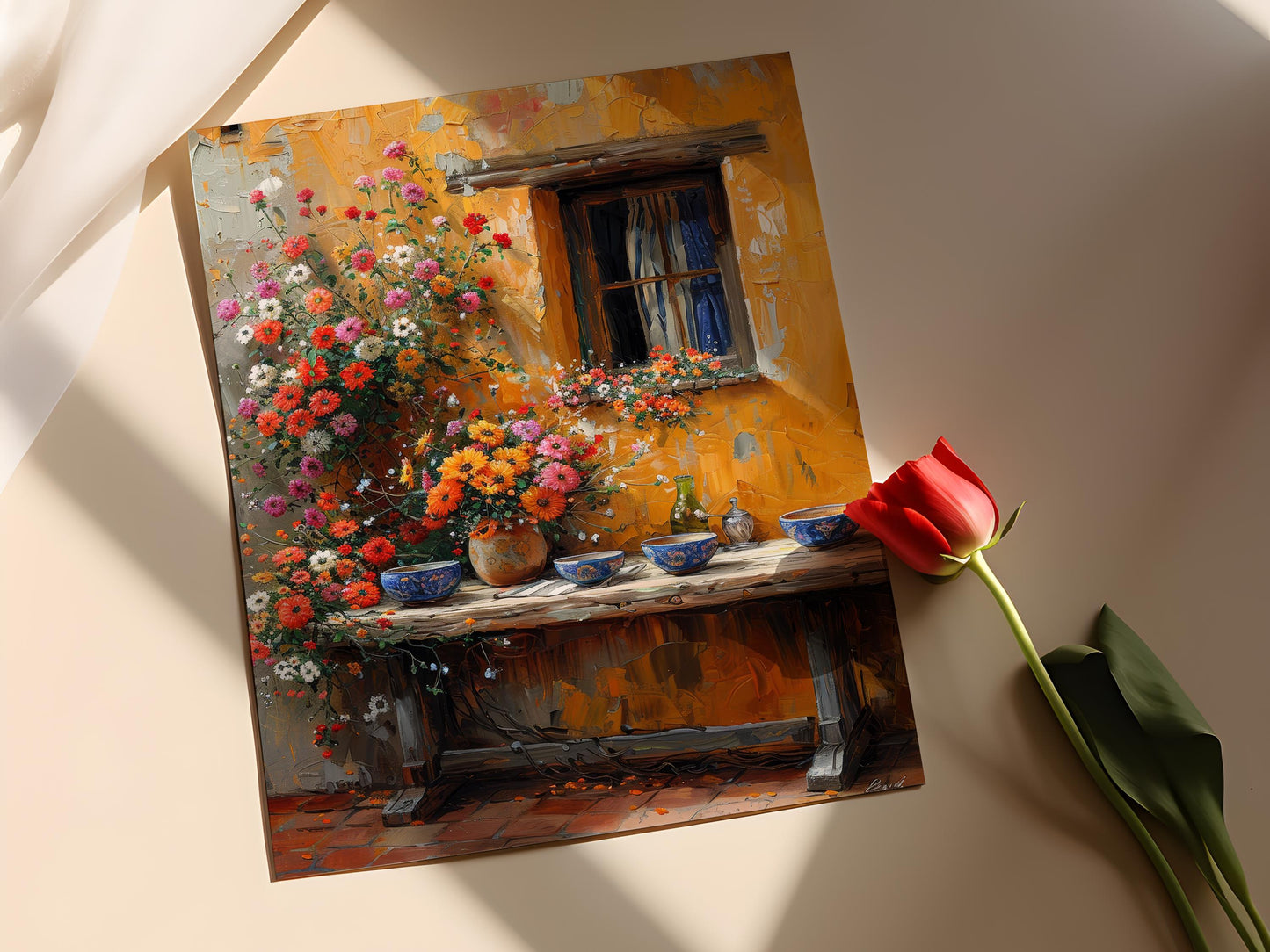 Affiche Rustique Polonaise – Poster Floral Élégant pour Décor Européen