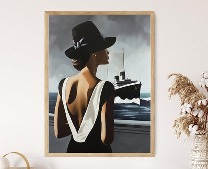 Affiche Art Déco – Poster Élégance Nautique Océanique