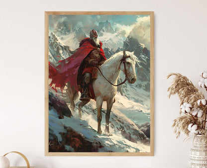 Affiche Harald Fairhair – Poster Illustration Saga Médiévale Norvégienne