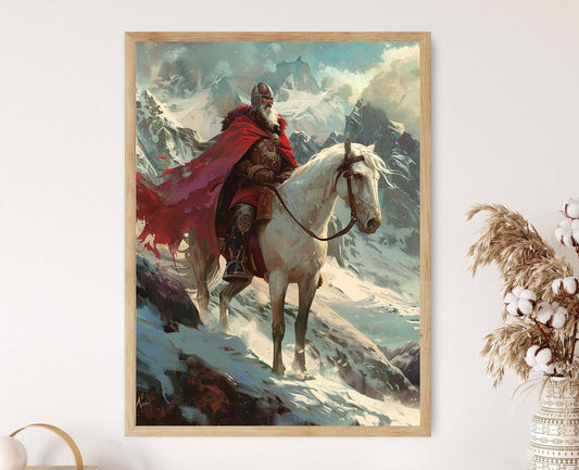 Affiche Harald Fairhair – Poster Illustration Saga Médiévale Norvégienne