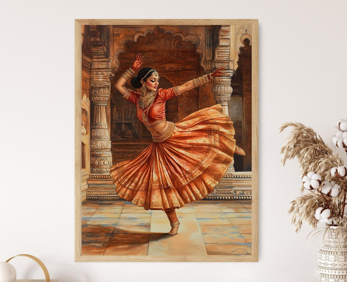 Affiche Danse Kathak – Illustration de la Danse Classique Indienne
