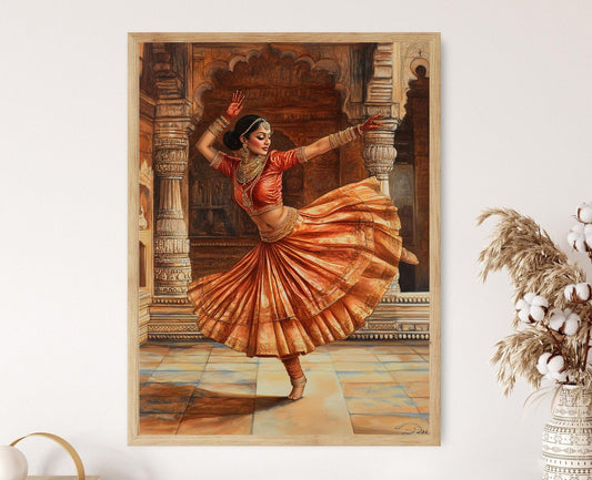 Affiche Danse Kathak – Illustration de la Danse Classique Indienne