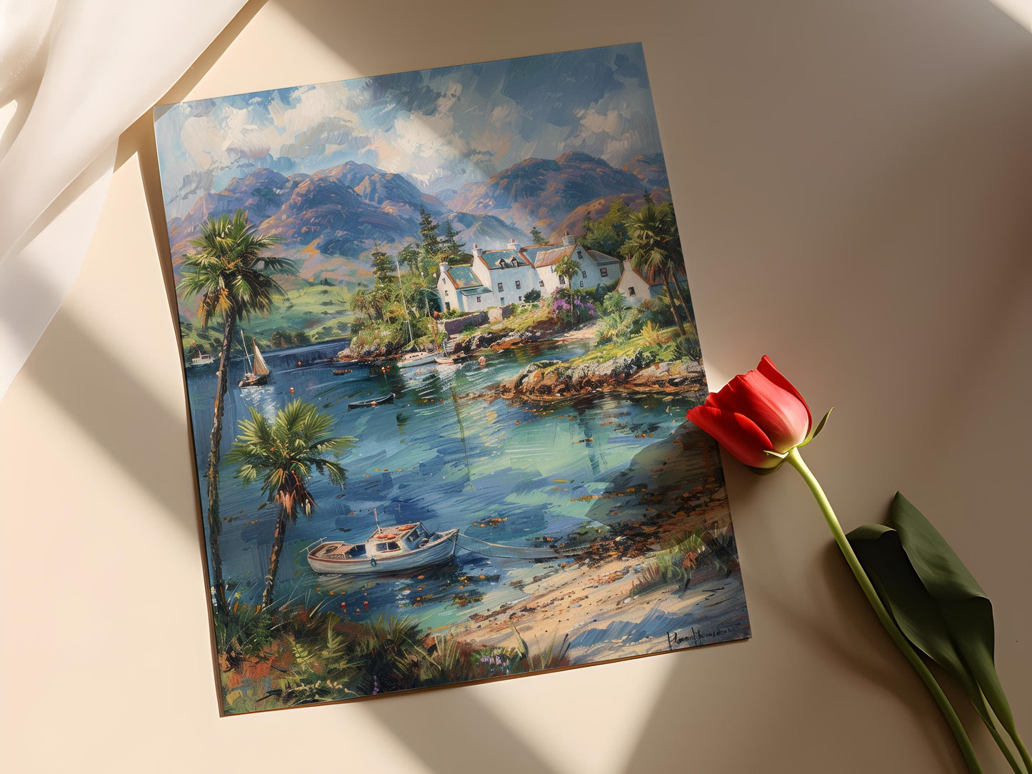 Affiche Écosse – Poster Paysage des Highlands en Art de Plockton