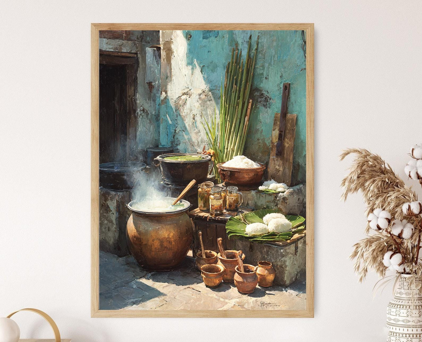 Affiche Pongal de Chennai – Illustration de la Fête des Récoltes Tamil