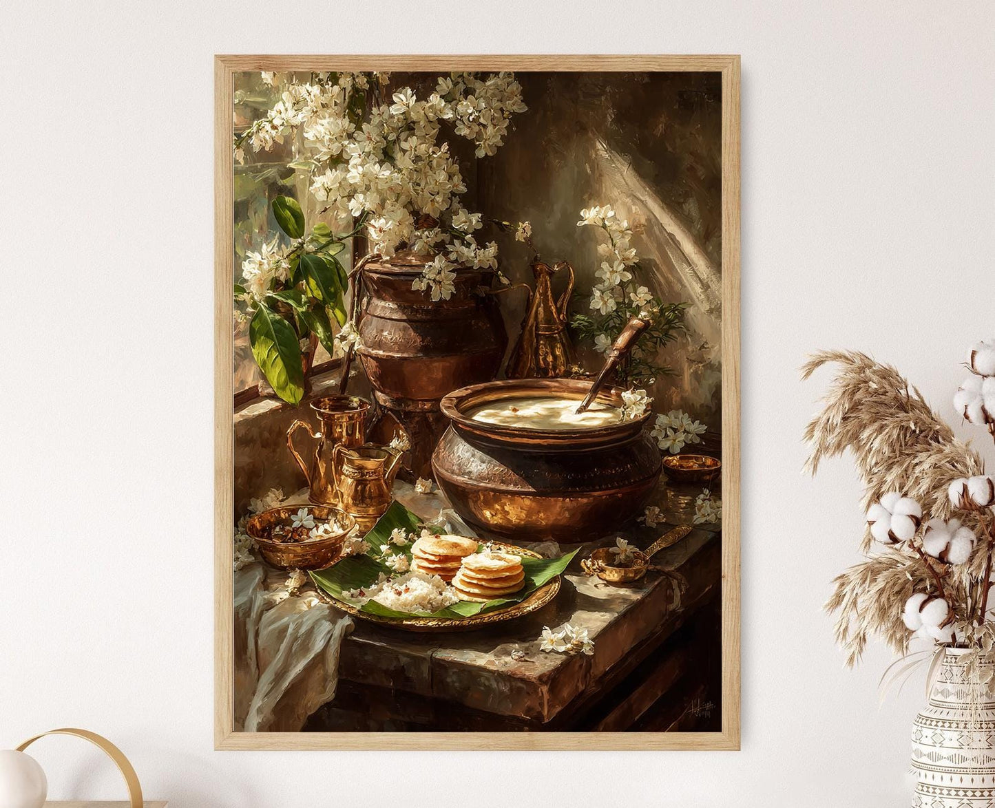 Affiche Gudi Padwa – Impression artistique de cuisine Maharashtrienne