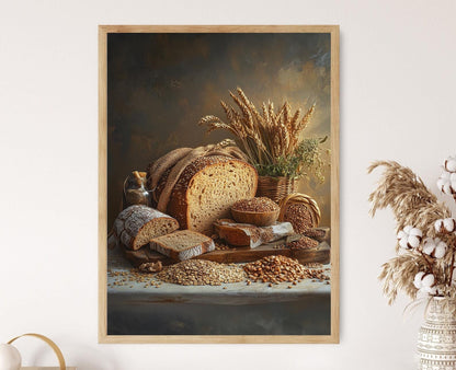 Affiche Pain Complet – Impression Artisanal pour Décor de Cuisine Rustique
