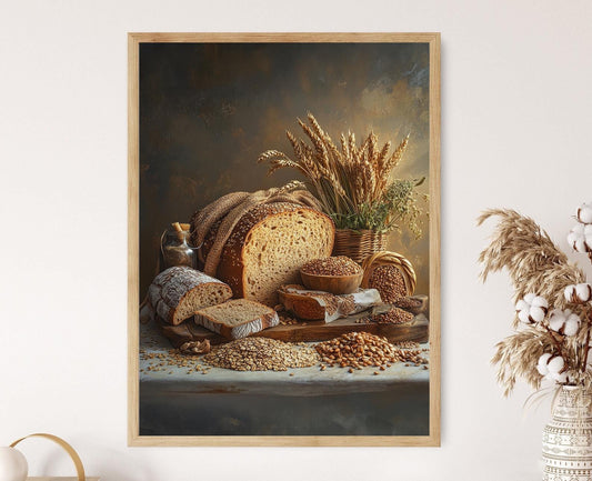 Affiche Pain Complet – Impression Artisanal pour Décor de Cuisine Rustique