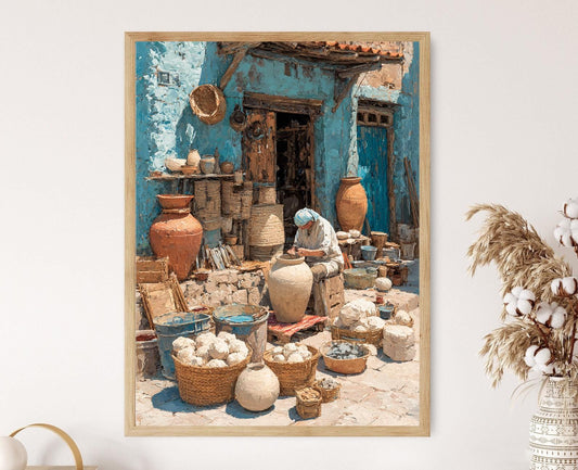 Affiche d'Art Rustique – Poster Urne en Argile d'Égypte