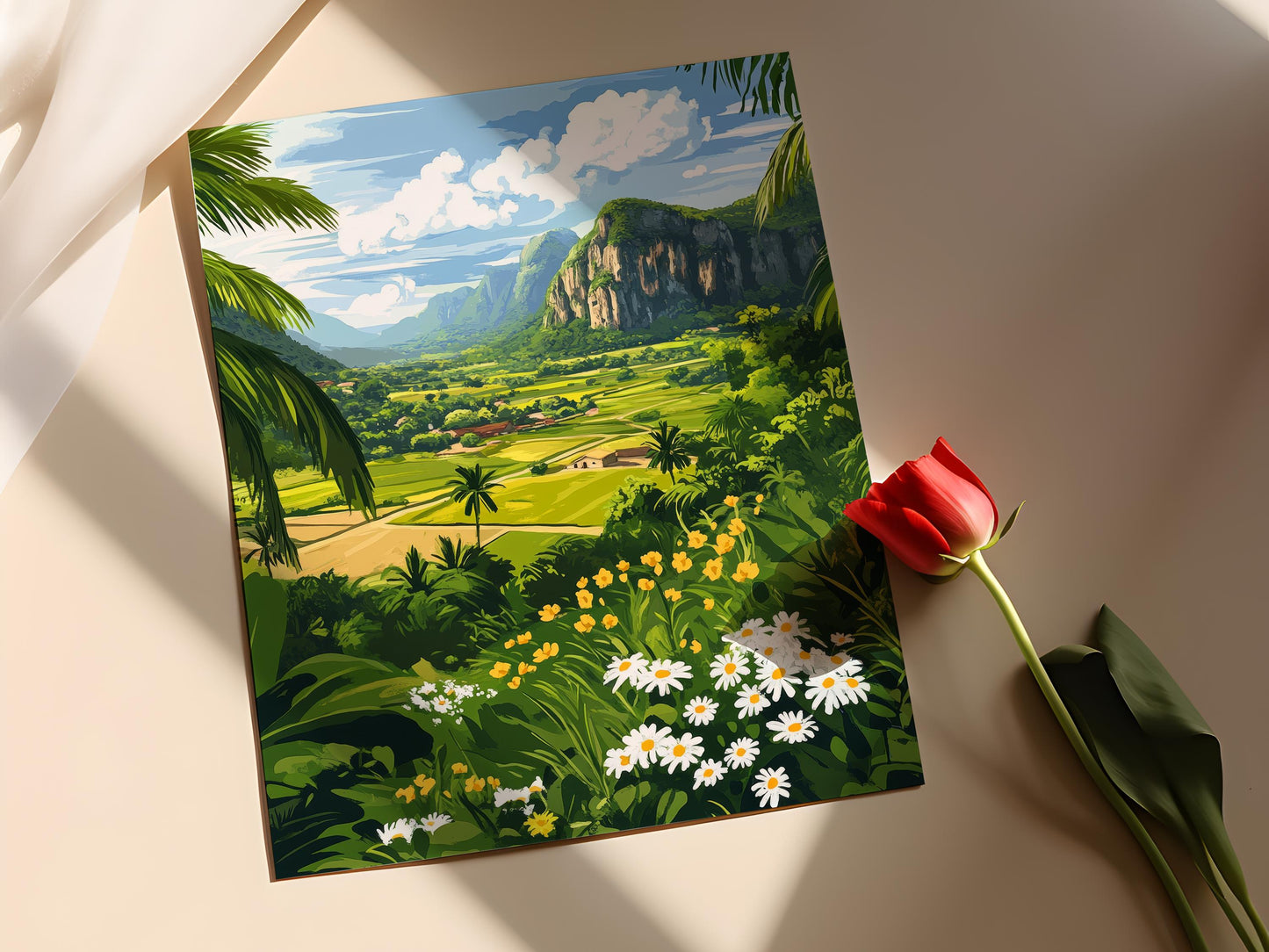 Affiche Viñales – Poster Paysage luxuriant de Cuba avec Mogotes