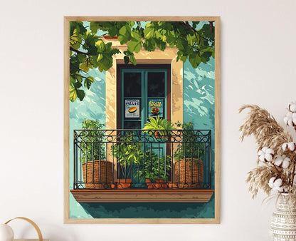 Affiche Santiago de Cuba – Poster Peinture Panier, Art Populaire Cubain