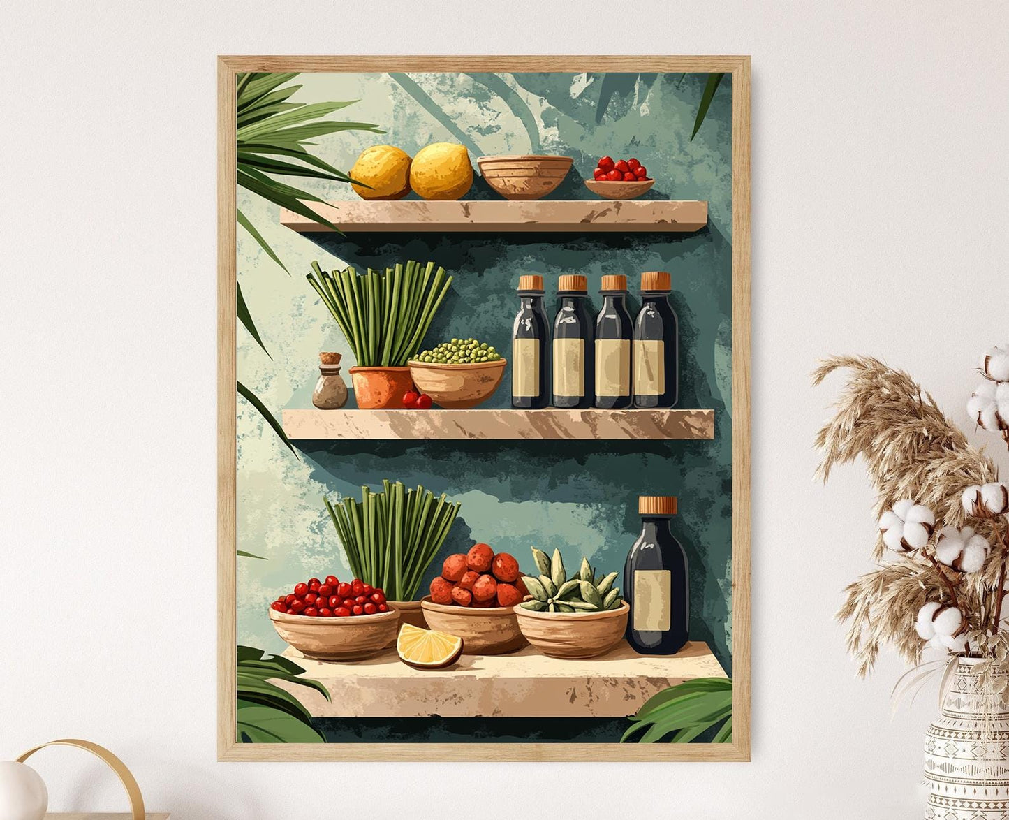 Affiche Cabinet Herbaliste des Caraïbes – Art Imprimé Épices et Citronnelle