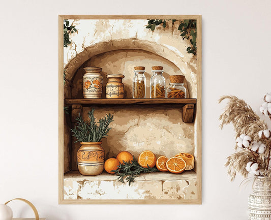 Affiche Remède Herbal Marocain – Poster Armoire Berbère, Pots de Henné