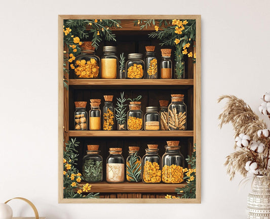 Affiche Médecine Folklorique Appalachienne – Poster Art Rustic de Guérison