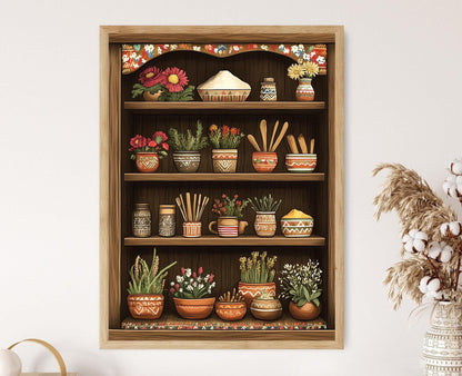 Affiche Art andin – Impression de cabinet de guérison : Feuilles de coca & médecine populaire