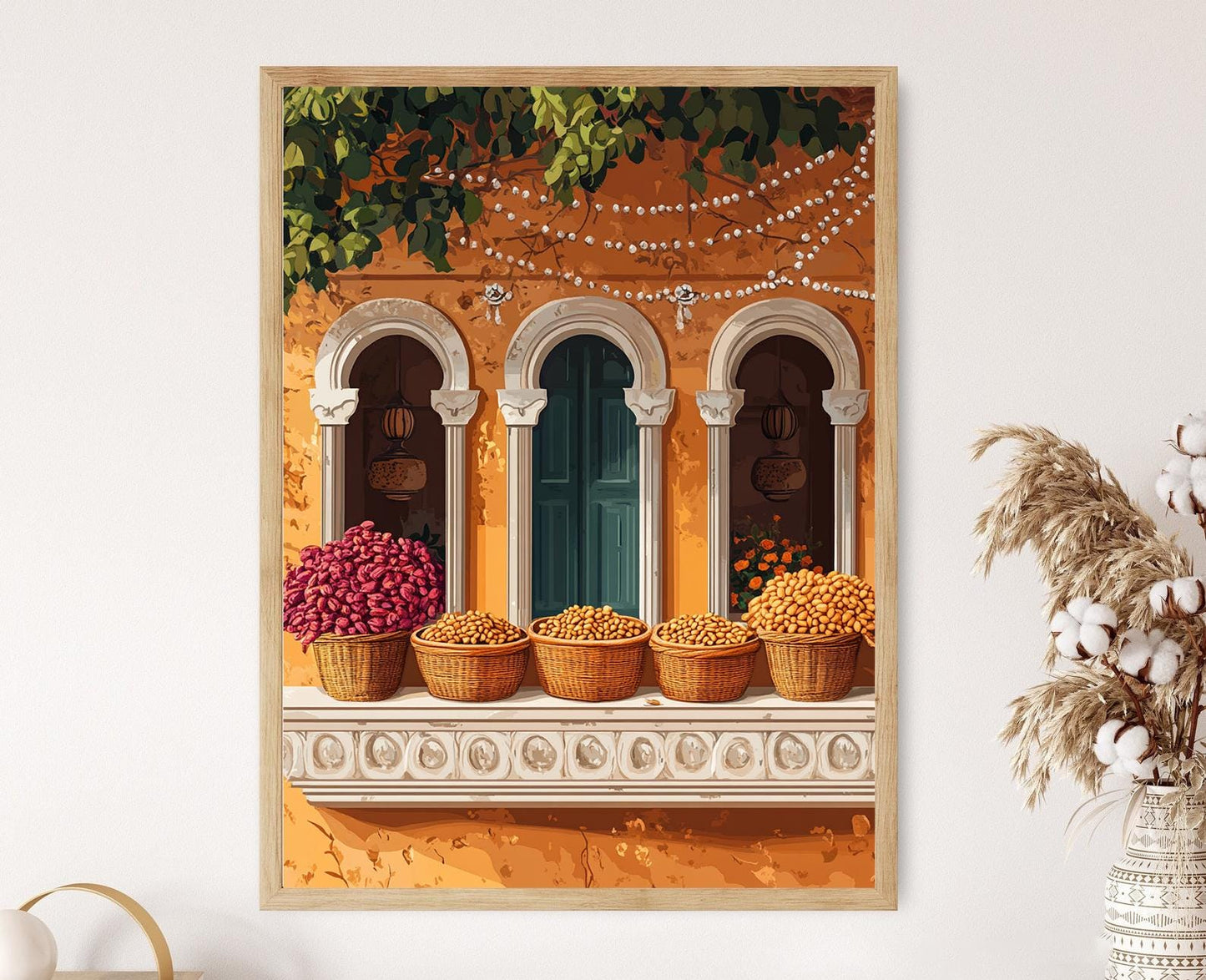 Affiche Fruits de Hyderabad – Poster Saffron, Art du Marché Royal