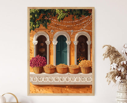 Affiche Fruits de Hyderabad – Poster Saffron, Art du Marché Royal