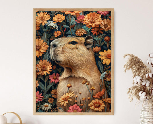Affiche Capybara – Poster Écologique Coloré pour Décor Murale