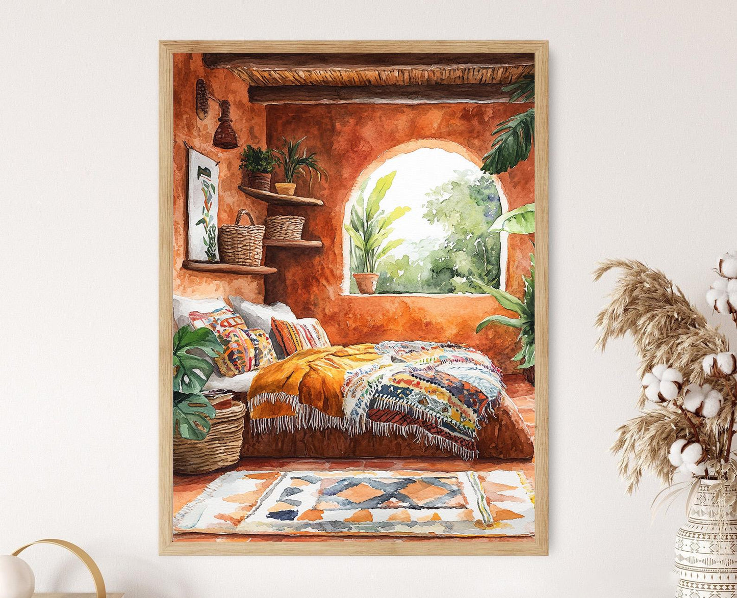 Affiche Nook Colombien – Poster Terracotta et Couvertures en Laine
