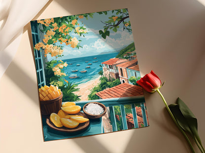 Affiche Marché des Îles Philippines – Poster Peinture Panier Cebu