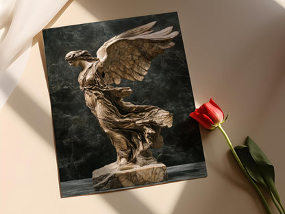 Affiche Victoire de Samothrace – Poster Sculpture hellénistique élégante