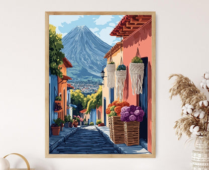 Affiche Santa Ana El Salvador – Poster Trousse de Laine et Volcan